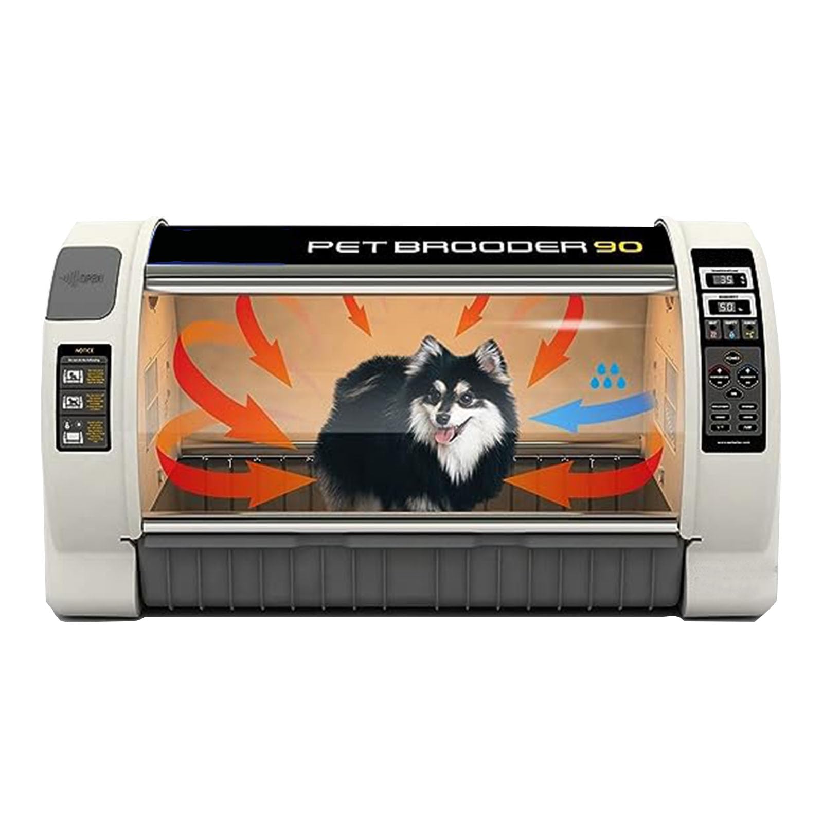 Wzcxyx Transparent Brooders And Incubators Large Pet Brooders 90 Icu For Puppies Kittens Small Animals Pet Custody Compartment Oxygen Inhalation Atomization Box Constant Temperature Breeding 33' L X 18' W 17' H