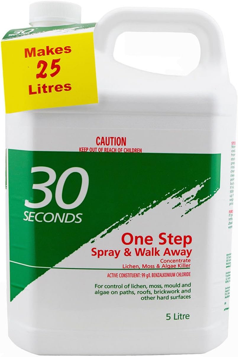 30 Seconds Spray & Walk Away Algae, Moss, Mildew and Mould Removal 5L