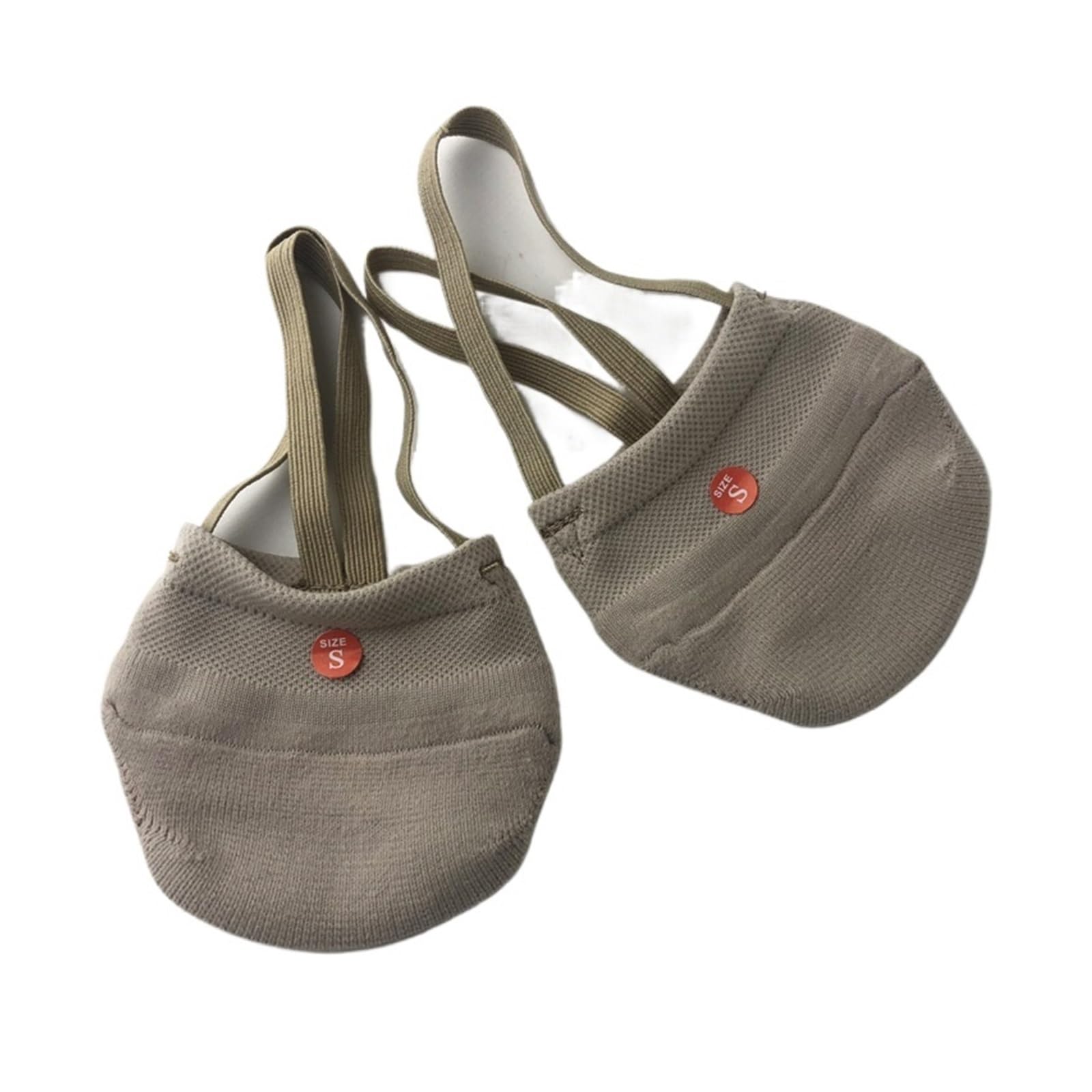 BGHYJKOL Half Sole Dance Shoes Professional Rhythmic Gymnastic Shoes Gymnastics Skin Sole Beige Dancing Dance Protect Elastic(S)