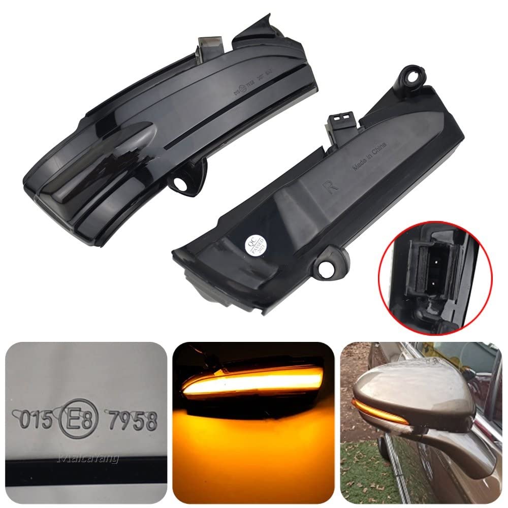 Indicatori di direzione Per Ford Per Mondeo Per MK5 2014-2019 MK V 5 LED Ala Laterale Specchietto Retrovisore Indicatore Dinamico Lampeggiante Indicatore di direzione(Yellow