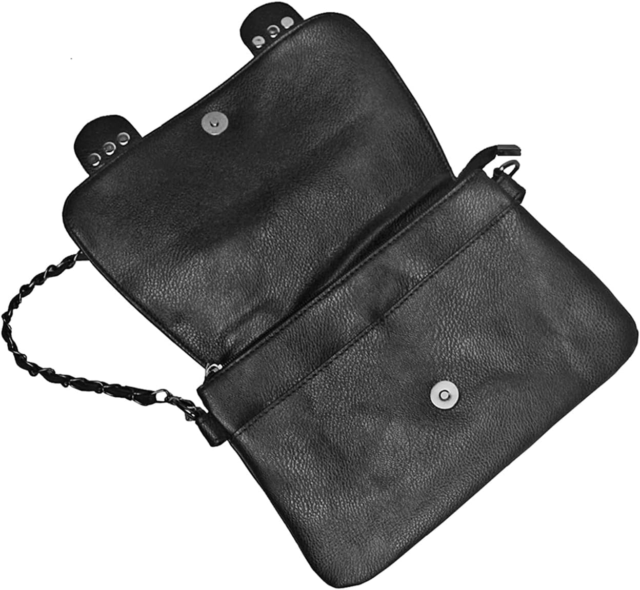 Women Gothic Purse Skull Crossbody bag Rivet Practical Black Shoulder Handbag Halloween purses