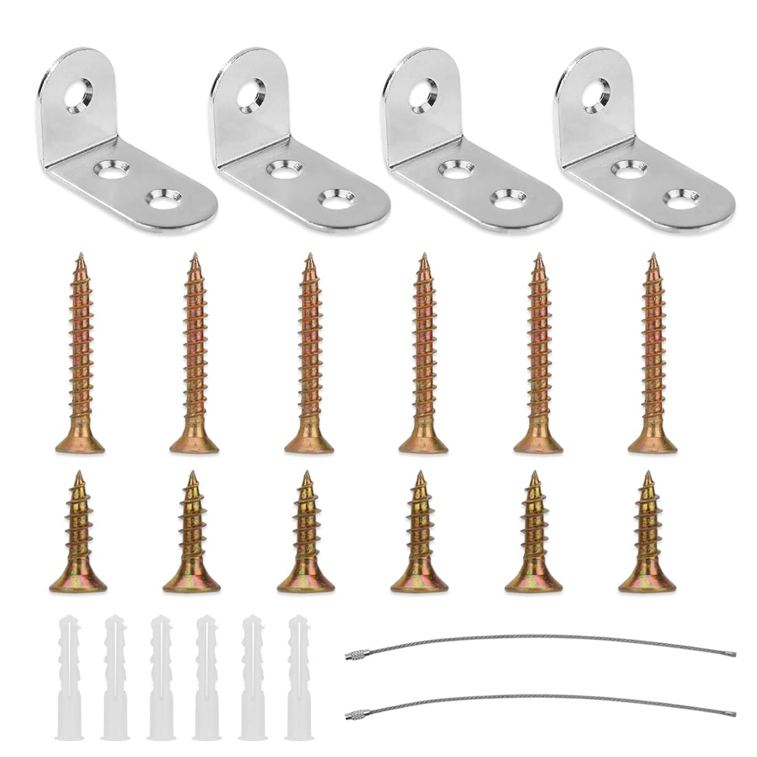 UZEXYO Anti Tip Furniture Anchors for Baby Proofing Heavy Duty Wall Anchor Safety Straps for Cabinet Dresser Wardrobe
