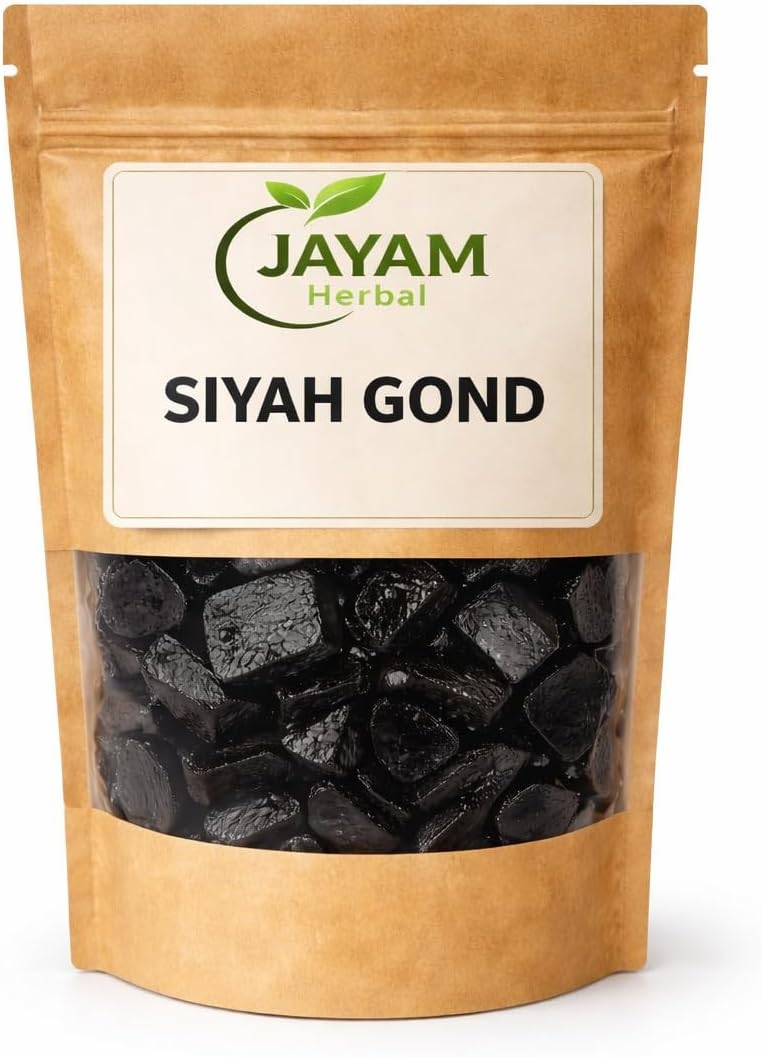 Jayam Herbal Kala Gond | Gond Siyah | Natural Black Gum | Traditional Botanical Ingredient | Edible Gum Resin | 100g