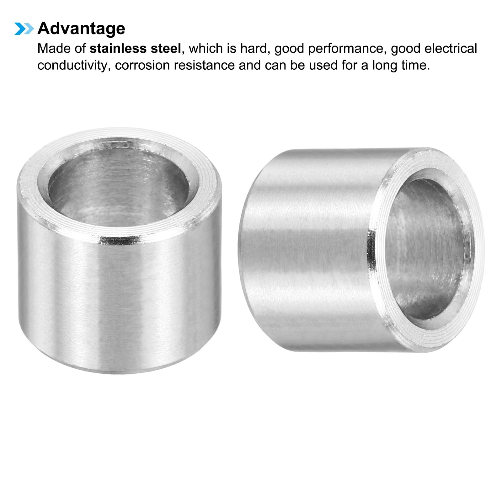 PATIKIL M8 Stainless Steel Spacers, 12Pcs Metal Spacer 8mm ID x 12mm OD x 9mm L Screw Standoff for 5/16" or M8 Screw - Image 4