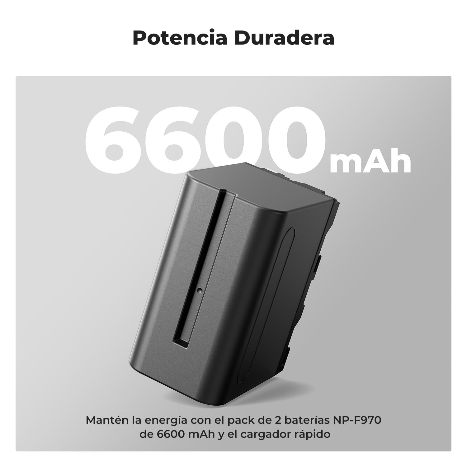 K&F CONCEPT NP-F970 Baterías 6600mAh Gran Volumen y Kit Cargador LED Compatible con Sony NP-F550 F570 F750 F770 F930 F950 F960 F970 para Luces LED de Alta Potencia/Monitor/Cámara Deslizante