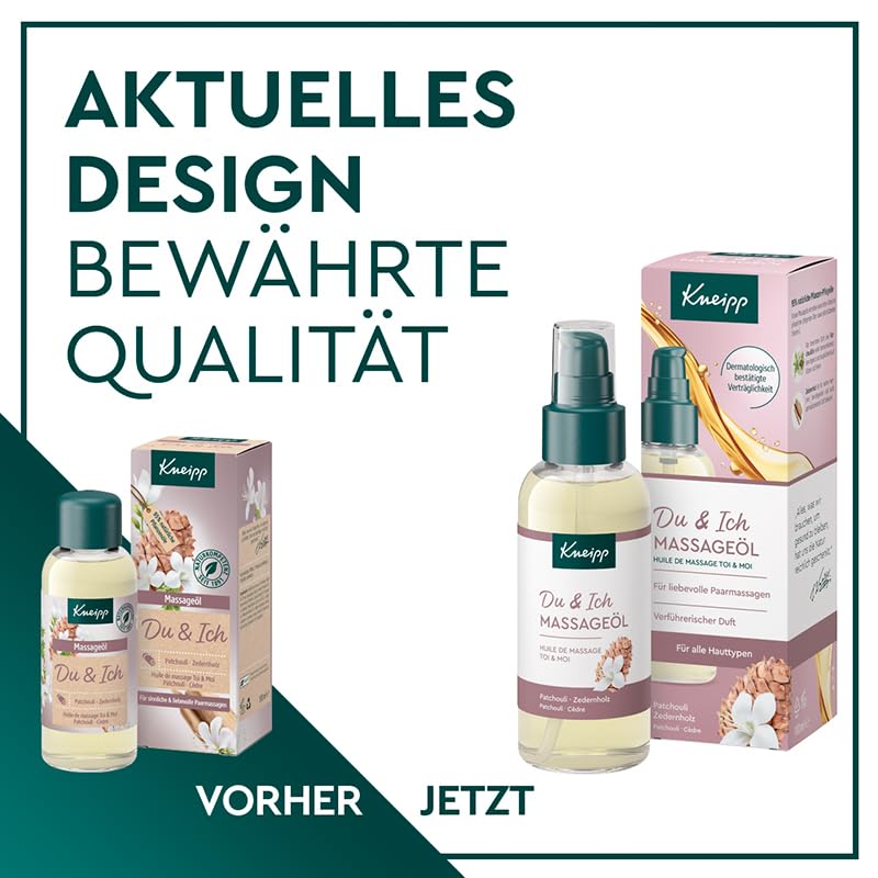 Kneipp Massageöl Du & Ich - Zedernholz & Patchouli - Für liebevolle Paarmassagen - Für alle Hauttypen -100ml 2