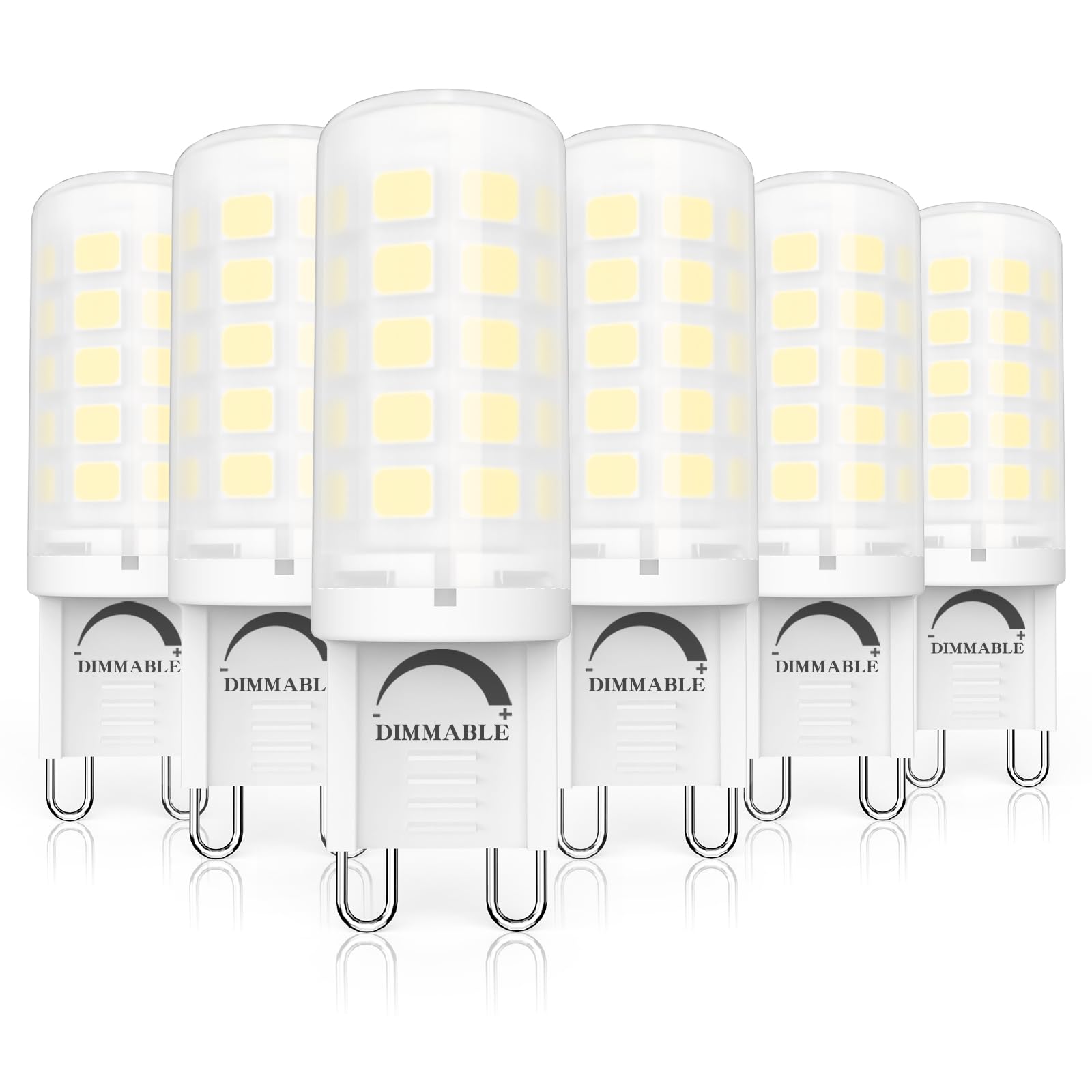 G9 LED 6000K Dimmbar 6er, 6000K AC220-240V 3W Ersatz 40W G9 Halogenlampe, 3W Glühbirne LED Leuchtmittel für Drinnen und Draußen Schmücken Beleuchtung Kein Flackern Glühlampe Table lamp