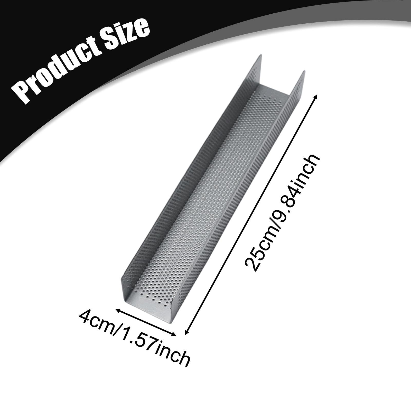 U Shape Molde de Acero Inoxidable para Galletas Antiadherente con Bandeja Perforada para Pasteles Y Pan Hojaldrado Resistente Al Adecuado, 25 Cm X 4 Cm X 4 Cm