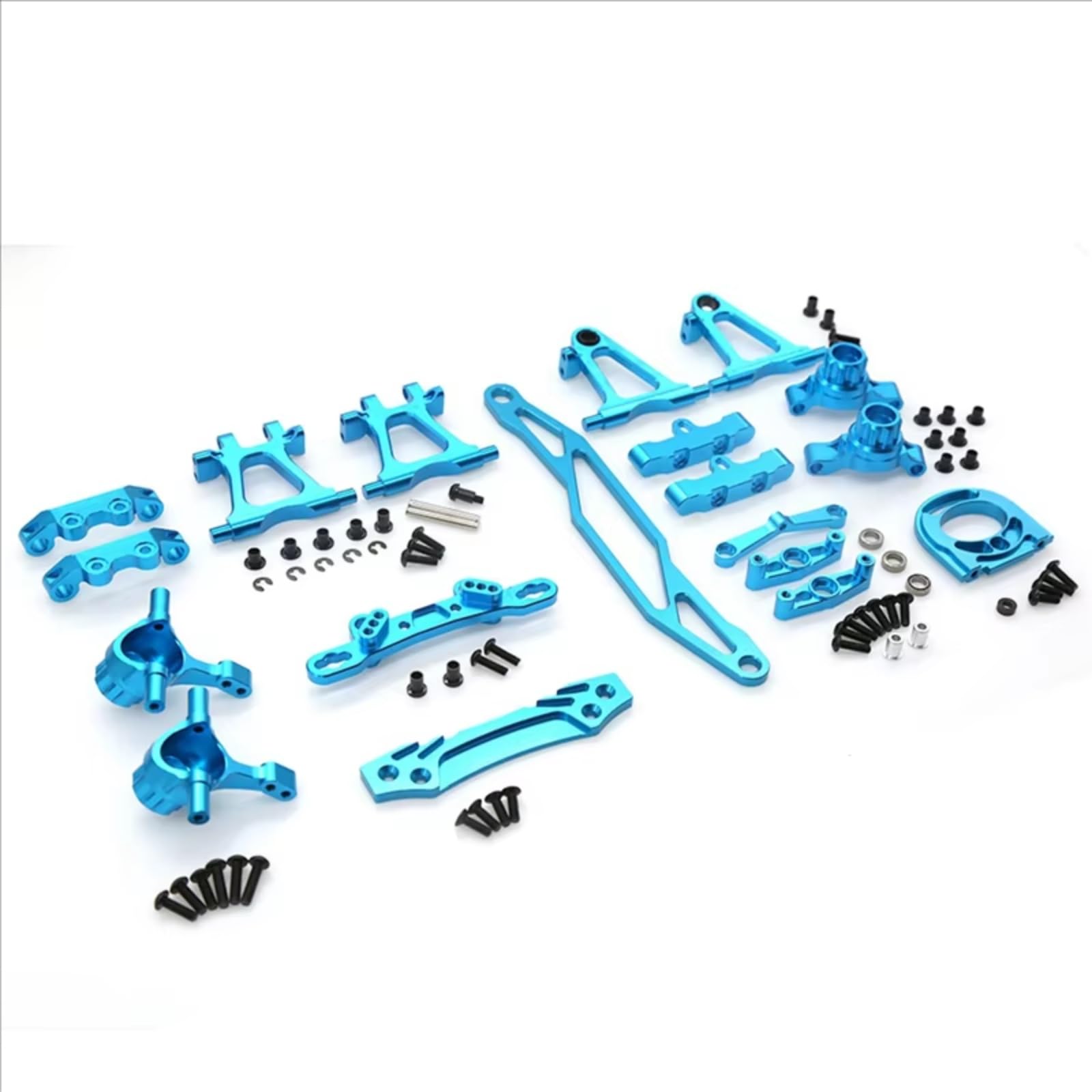 Composants Auto RC Compatible avec Tamiya pour TT02 pour TT-02 1/10 RC, Pièces De Mise À Niveau De Voiture, 2 Jeux De Bras De Suspension en Métal, Kit De Modification De Direction