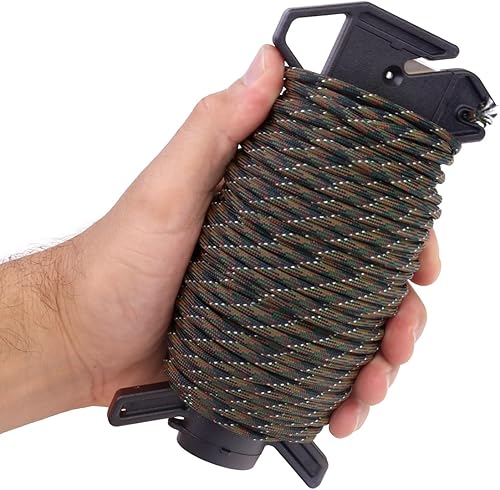 Miniatura 10 de Atwood Rope MFG Ready Rope - Cuerda de paracaídas de nailon reflectante 550 de 100 pies, 7 cuerdas, equipo de supervivencia exterior, fabricado en