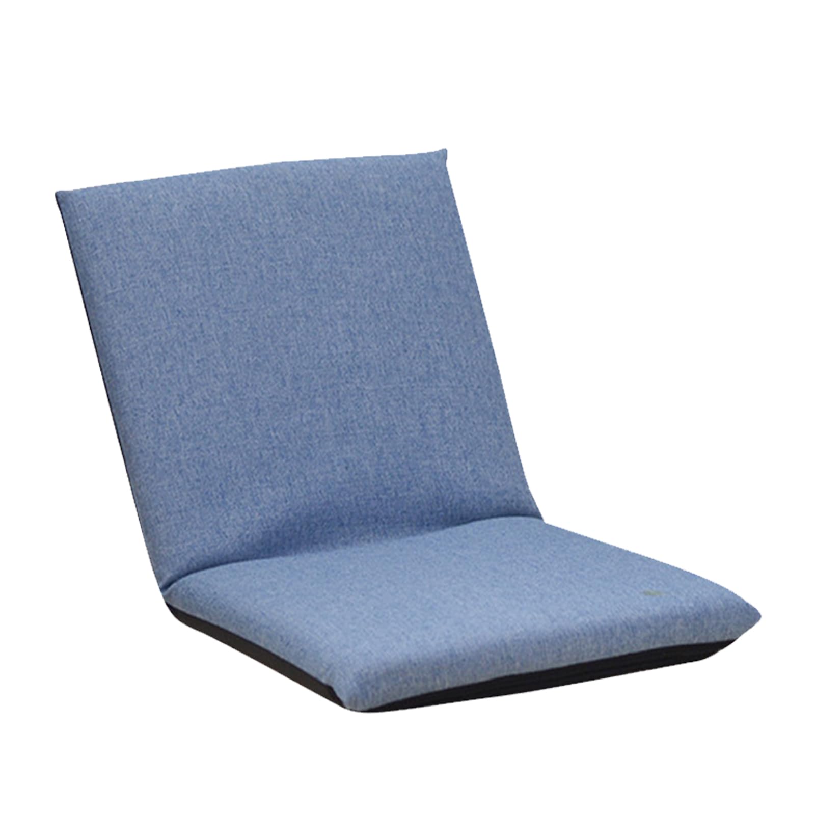 Bodenstuhl mit Rückenlehne, bequemer Klappstuhl, Rückenlehne mit 6 verstellbaren Positionen, faul gepolstertes Bodensofa, Liege zum Lesen, Spielen, Meditieren, Blau