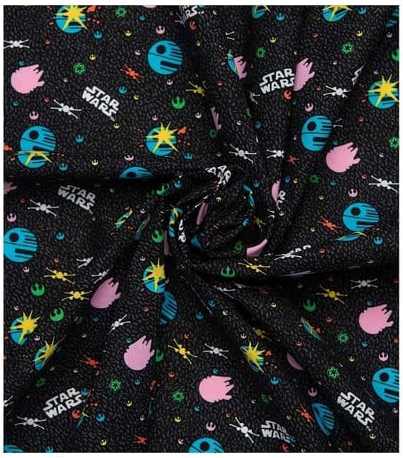 2 Yards Quilting Cotton for Sewing – Star Wars - Paper Galactic Battle - 100% Cotton - Soft, Decorative Material - Pre-Cut 44-45 Inches Wide x 2 Yards - by Camelot Fabrics