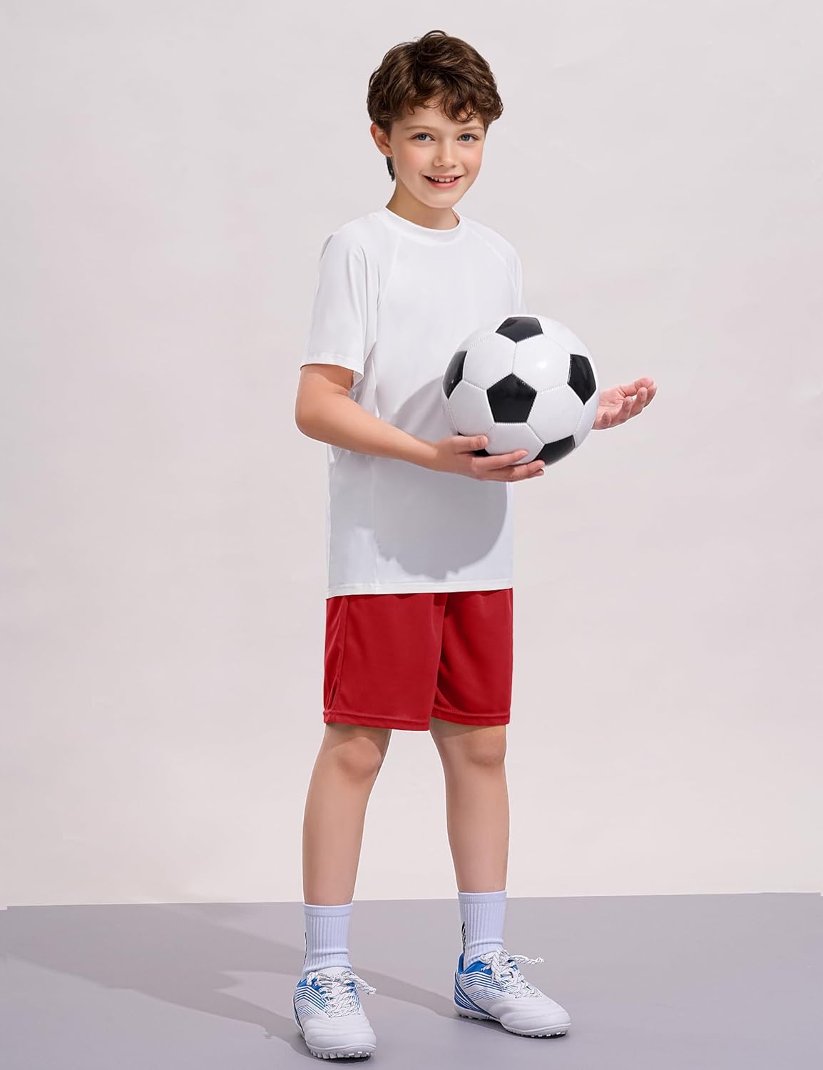 Boys Athletic Shorts Youth Quick Dry Soccer Basketball Running Gym Performance Mesh Sports Shorts for Kids - Image 5