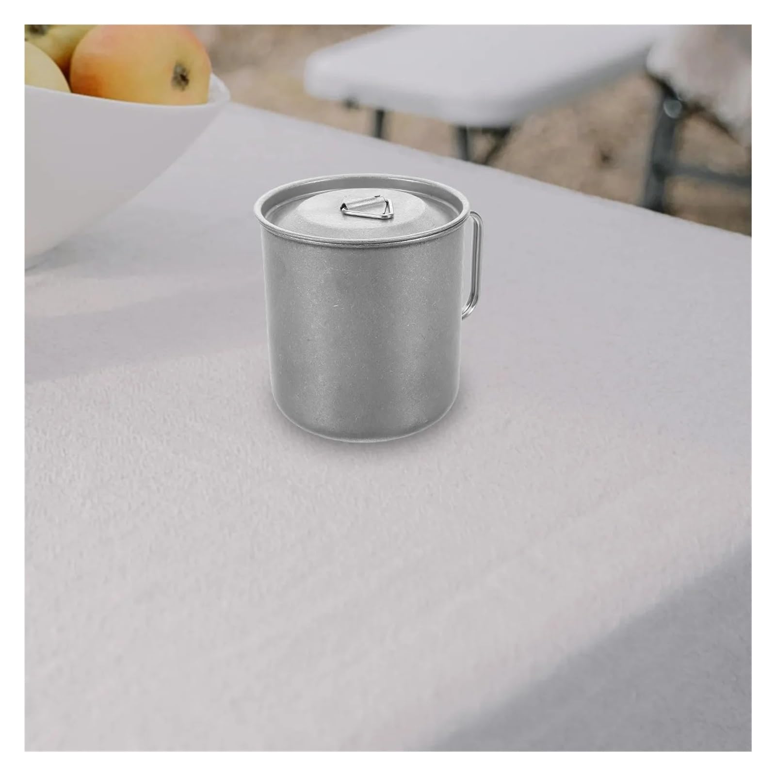 Zusammenklappbarer Edelstahlbecher Zusammenklappbarer Edelstahlbecher | Outdoor-Klappbecher mit Deckel for Camping, Kaffee, Tee, Wandern, Reisen