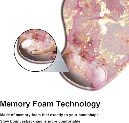 Miniatura 16 de Alfombrilla para mouse con soporte de muñeca, antideslizante, reposamuñecas para oficina, computadora, laptop y Mac, duradera, cómoda y ligera, cute