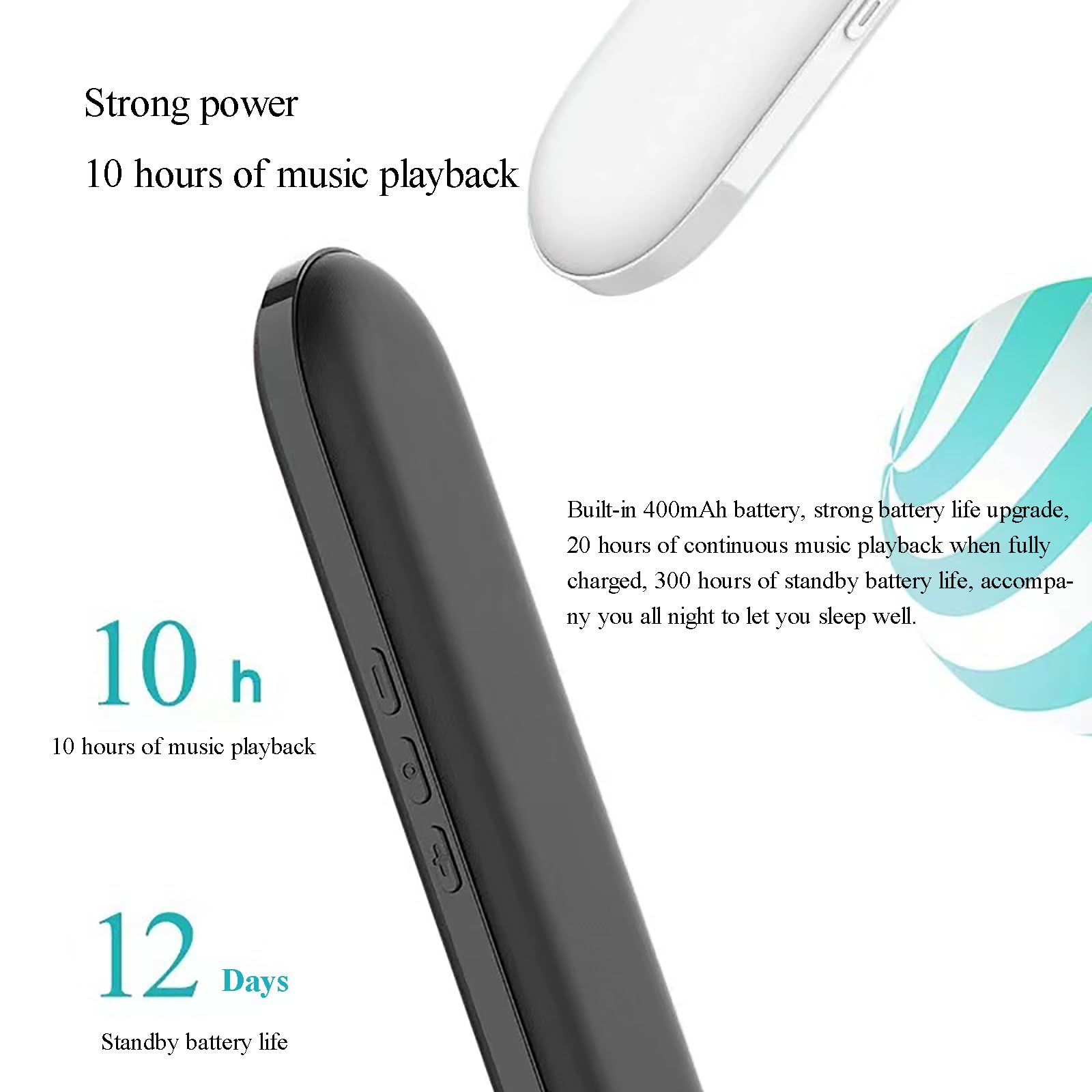 Altoparlante Bluetooth per Cuscino, Altoparlante Stereo a conduzione ossea Bluetooth per Musica Senza Fili per Dormire, per Dormire profondamente, per Chi Dorme di Lato