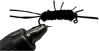 One Dozen(12) Tungsten Beadhead Jig Pat's Rubber Legs Black Size 14- Strike Fly Company