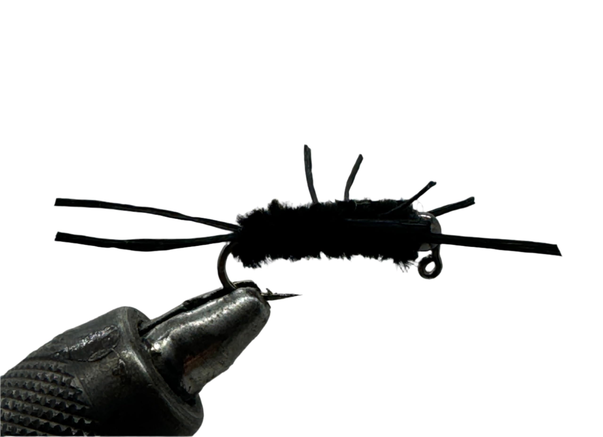 One Dozen(12) Tungsten Beadhead Jig Pat's Rubber Legs Black Size 14- Strike Fly Company