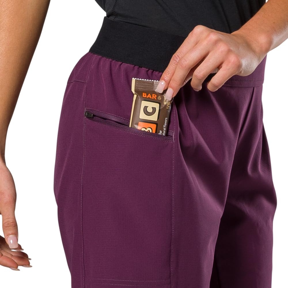 PEARL IZUMI Short de VTT pour femme. Doublure amovible en chamois et deux poches zippées. Entrejambe confortable et durable de 24,1 cm