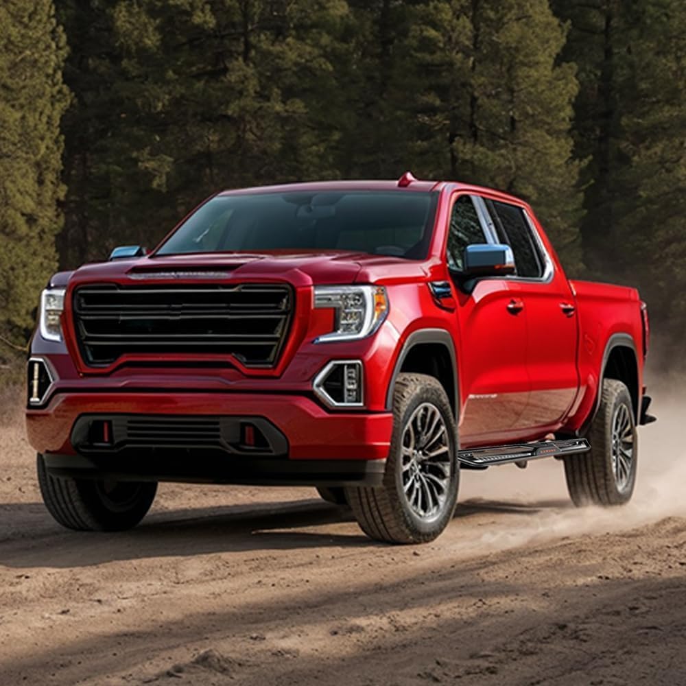 6 Inch Running Boards 550LB Black Powder Coating Non-Slip Design Side Steps Rock Sliders Fits 2015-2025 Chevy Colorado/Canyon Crew Cab