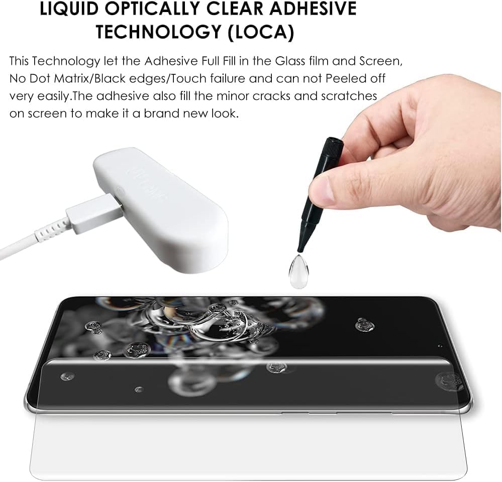 Image of SHILD Premium UV Tempered Glass Screen Protector for Honor 90 5G (6.67 Inch) - Full Adhesive UV Glue Curved Screen Guard, 9H Hardness, HD Clarity, Case Friendly, Easy Installation Kit - Pack of 1