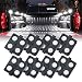Xprite New Version LED Rock Lights Truck Bed Rail Light 32 LED Side Marker Lighting Kit w/Switch, for RV Boat Cargo Pickup Bed Underbody System White - 8pc