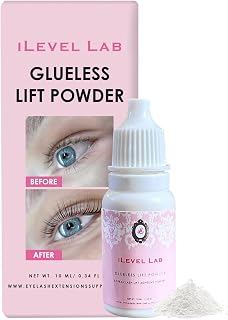 Korean Lash Lift Powder – No Glue Needed Vegan & Cruelty Free, Fast & Easy Lash Lift System, Eyelash Perm Solution Achieve Glue-Free for Lash Lift, Salon Use by iLevel Lab