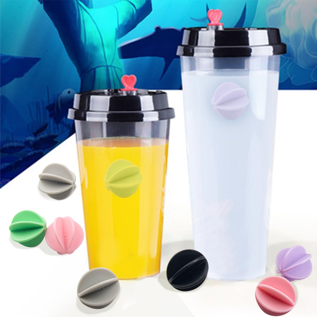 12 bolas mezcladoras para batidos de proteínas, vaso agitador de proteínas, vaso agitador de bolas para coctelera (1.5 pulgadas) 3