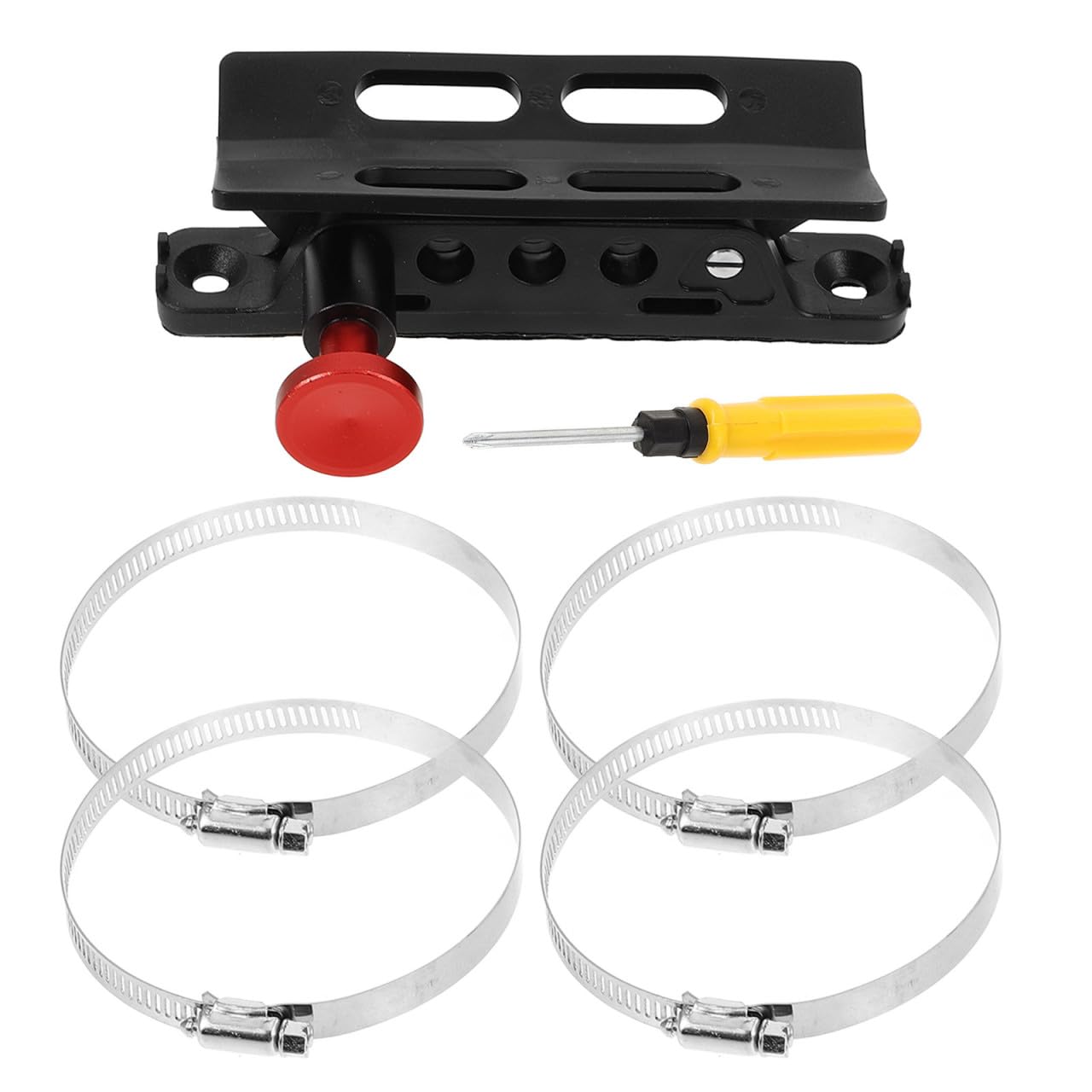 TOYANDONA Soporte de Extintor para Coche, Aleación de Aluminio y Plástico Soporte para Extintor de Incendios Negro, Ajustable, Instalación Fácil Llave para Barco para Vehículo