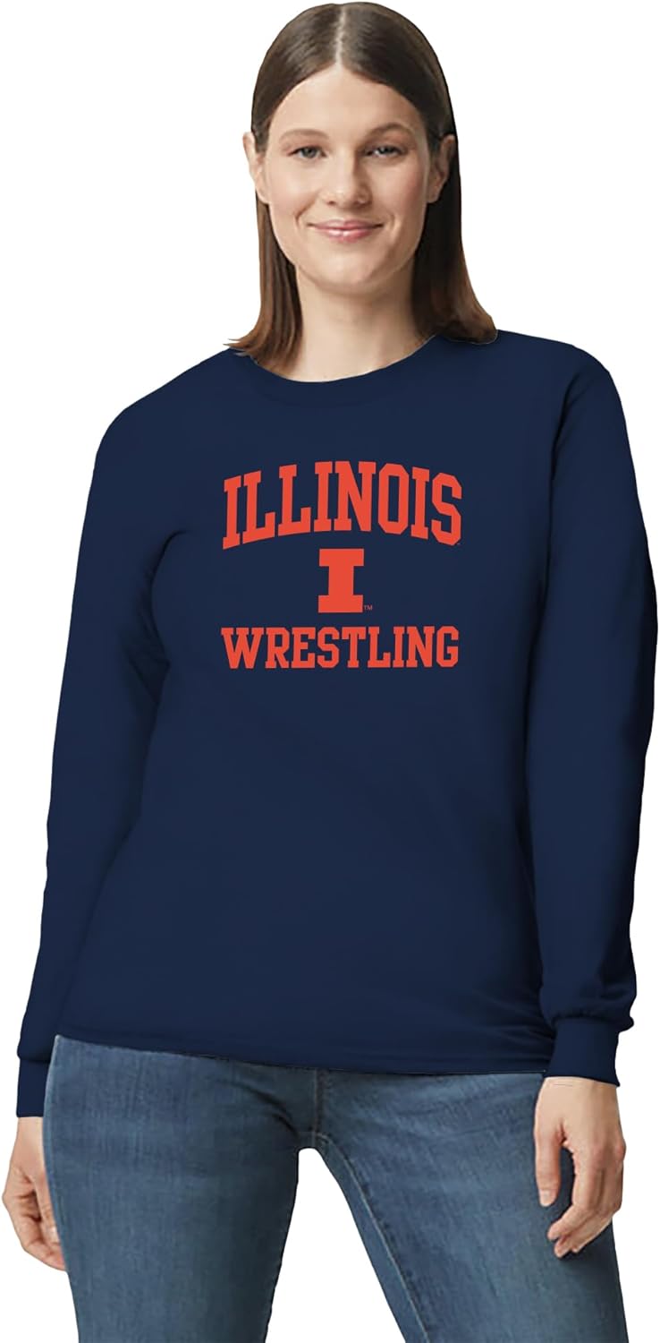 NCAA Arch Logo Wrestling, Team Color Long Sleeve, College, University