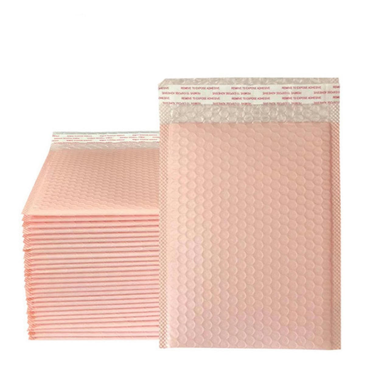 100 Stück schwarze Luftpolster-Versandtaschen für Geschäftsbedarf, Lieferung, Paket, Versandtaschen, gepolsterte Versandumschläge, Versandtaschen für Verpackungen, Hellrosa, 11 x 15 cm