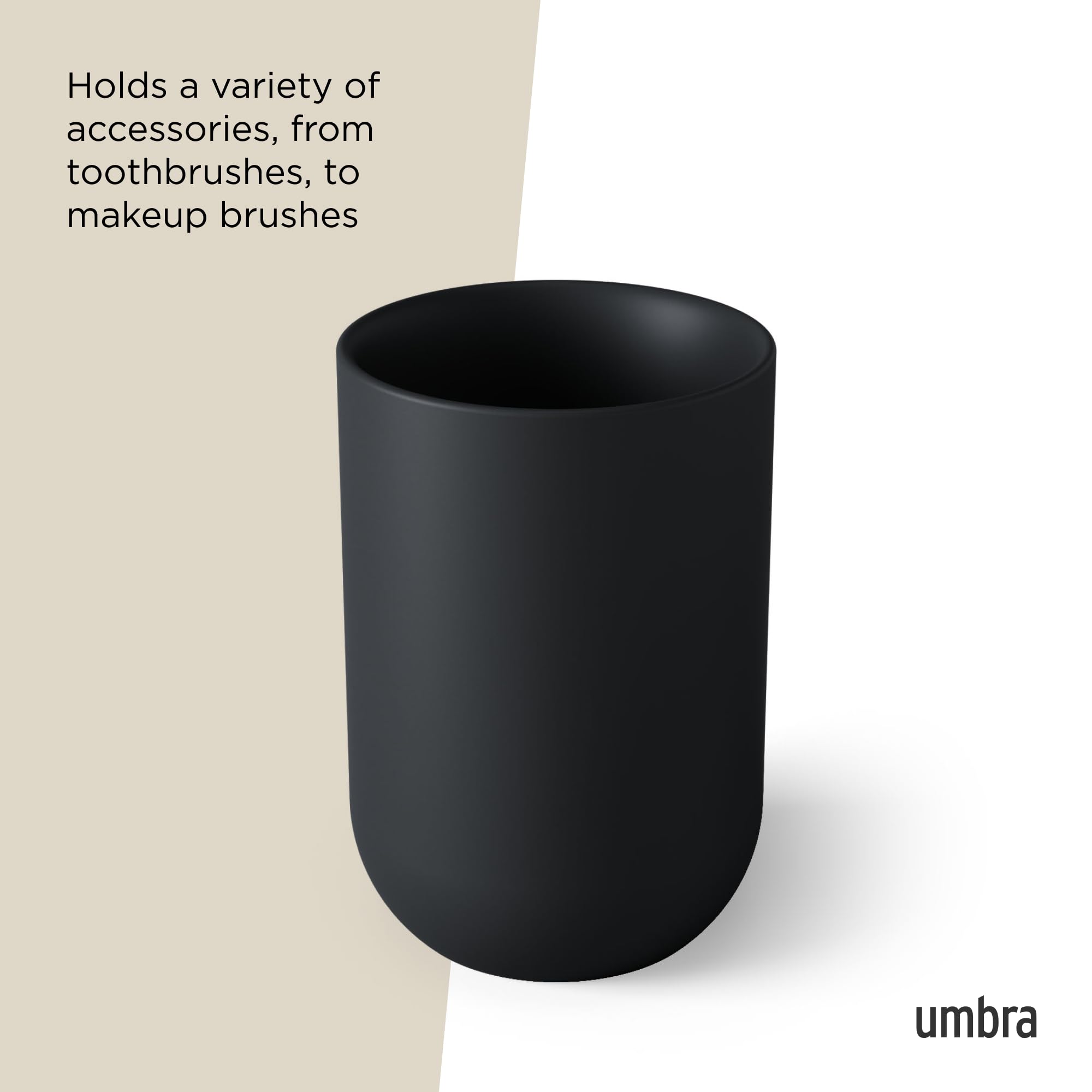Umbra Junip Vaso para baño, Resina, Negro