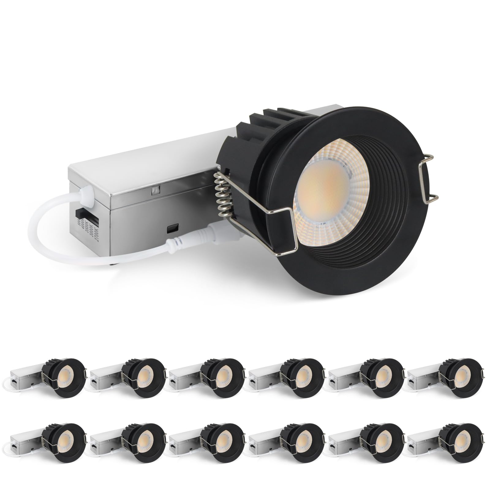 Photo 1 of Adetu 12 Pack 2 Inch 5CCT Anti-Glare LED Downlight, Recessed Ceiling Light