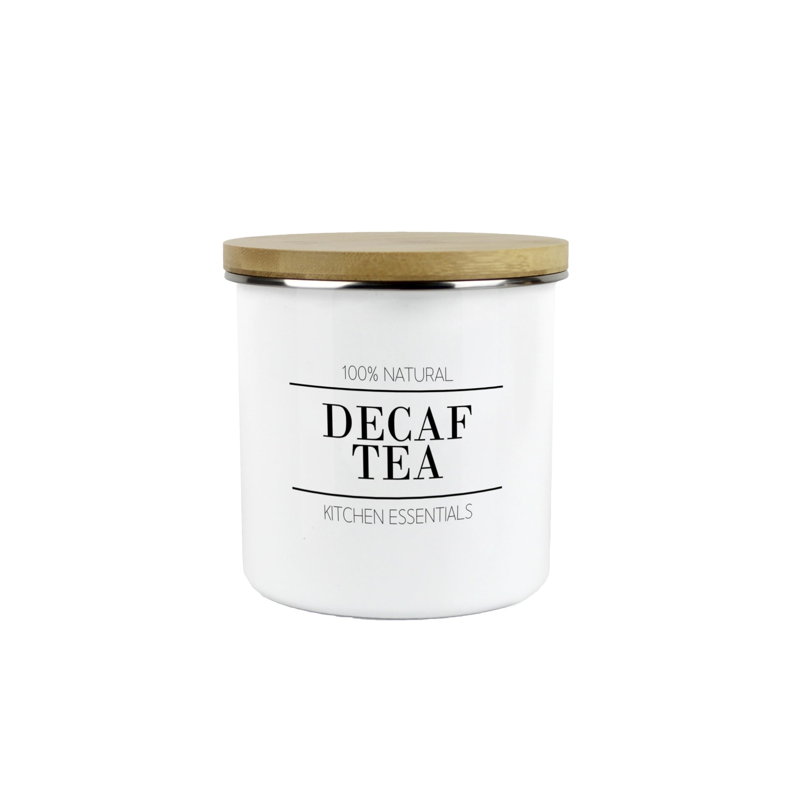 Minimalist Essential Decaf Tea Canister - 600ml Kitchen Storage Container