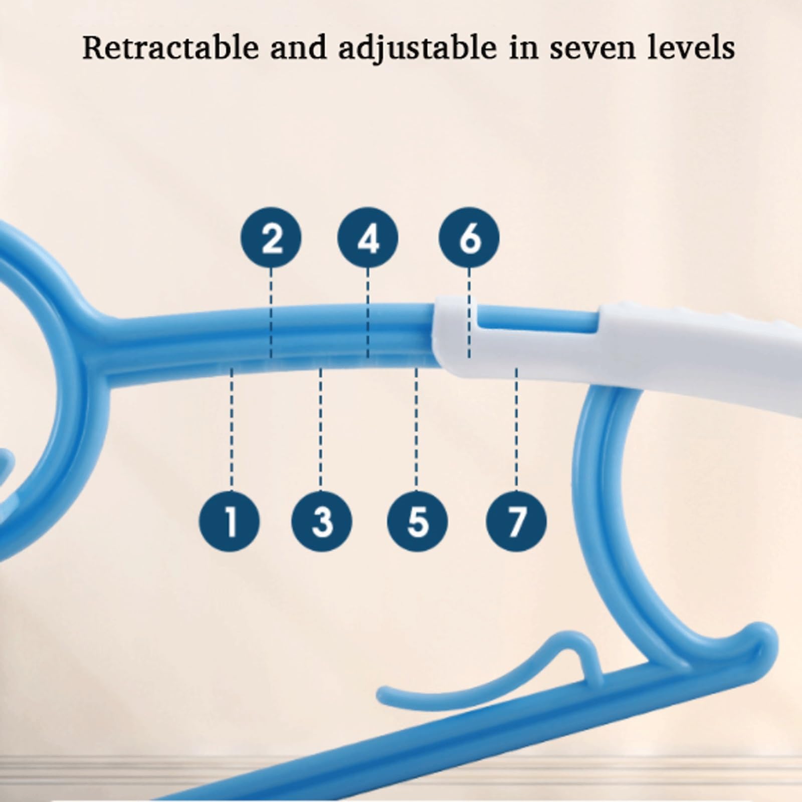 Perchas de plástico para bebé, paquete de 10 unidades, antideslizantes y extensibles, 27,9 cm, para ropa de bebé y mascotas (rosa)