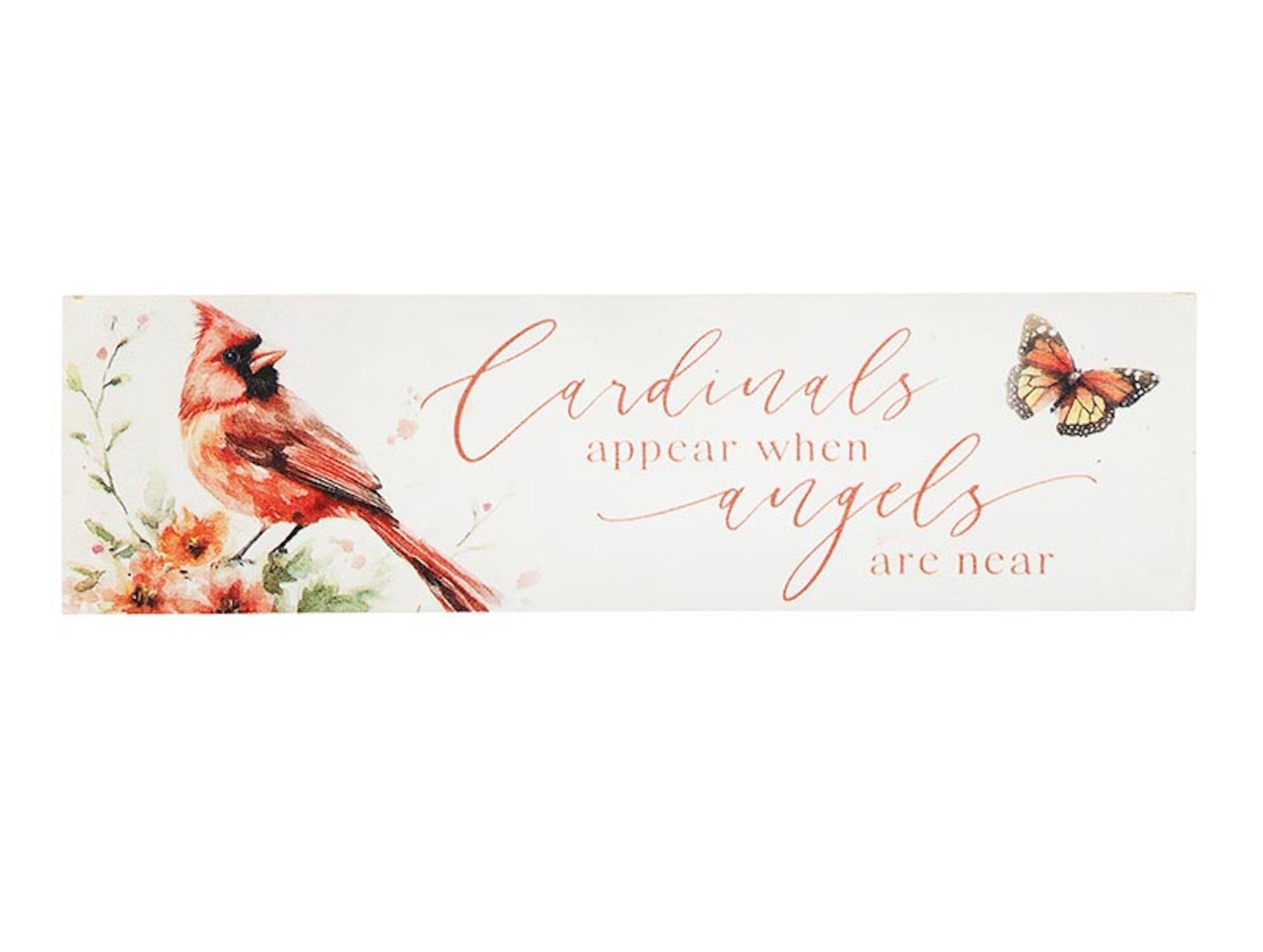 P. Graham Dunn Rustic Wood Stick Sign, 7" x 2", Cardinals Appear