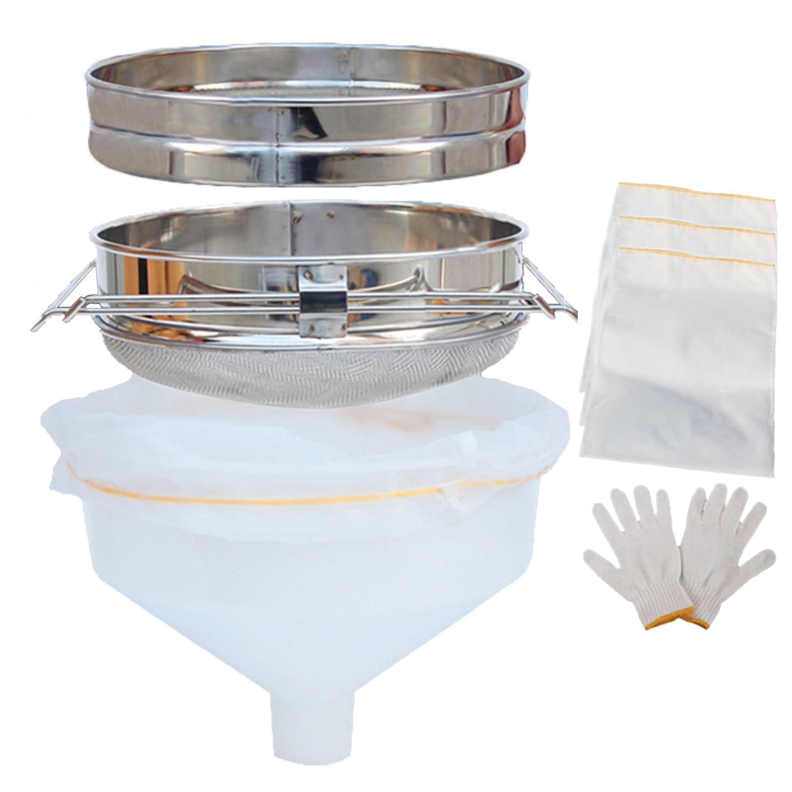 ハチミツ三重蜜こし器(ステンレス) Amazon | Aidour HM 養蜂 器具 蜂蜜 こし器 3重 ステンレス 蜜