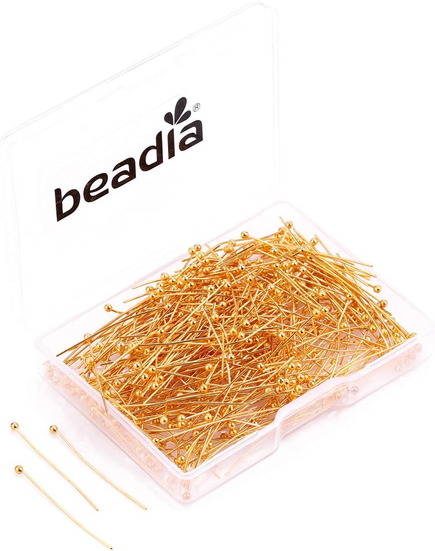Ball Head pins Gold for DIY Jewelry Making 30mm 400pcs
