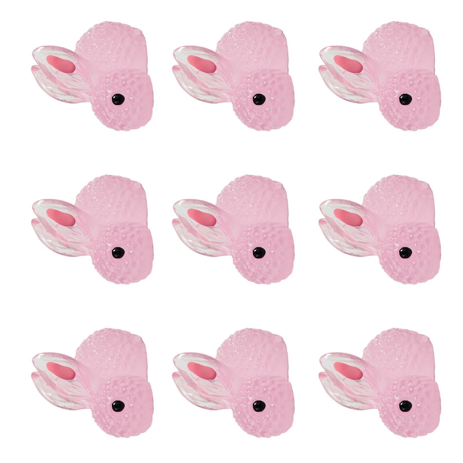 Lapins miniatures en résine phosphorescents pour micro paysage, lot de 100