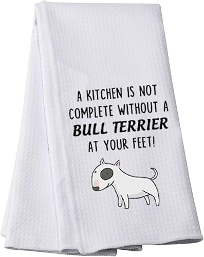PWHAOO Toalla Bull Terrier - Toalla de cocina regalo para amantes de las toallas