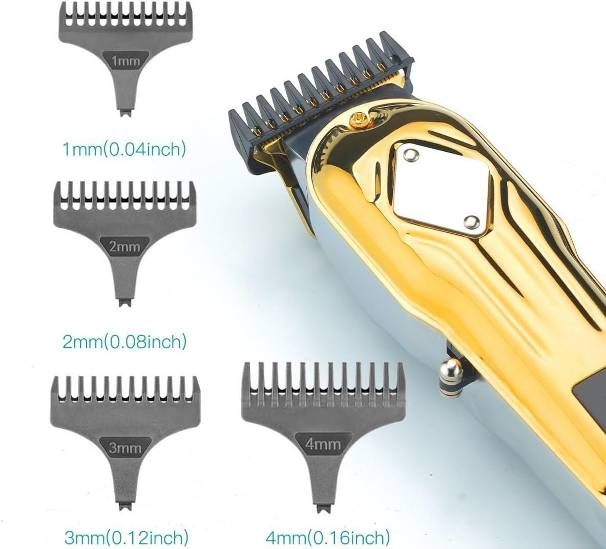 Hair Clippers for Men Hair Clipper Professional Hair TrMetal Shell Zero Cutting Machine Electric LED Display 0mm Hair Clipper for Men(Silver)