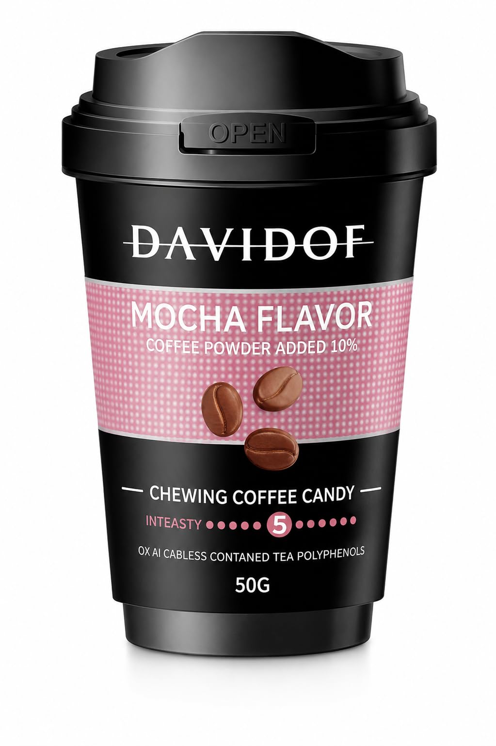 Daviddoff Mocha Flavor Chewing Coffee Candy | 10% Real Coffee Powder | Intensity 5 | 50g-picture-11
