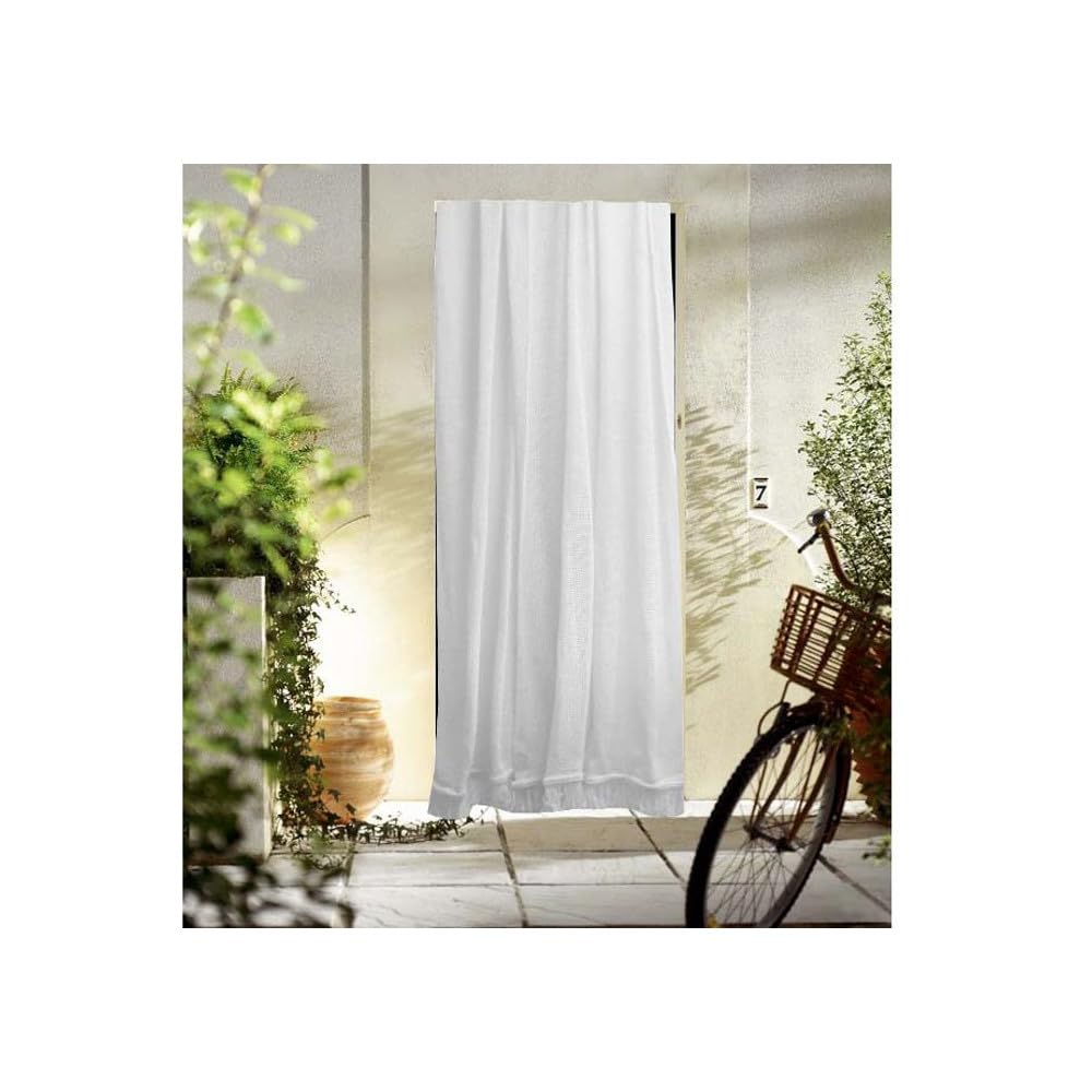Poyet Motte Tenda bianca Marseillais tessuta 140 x 225 cm