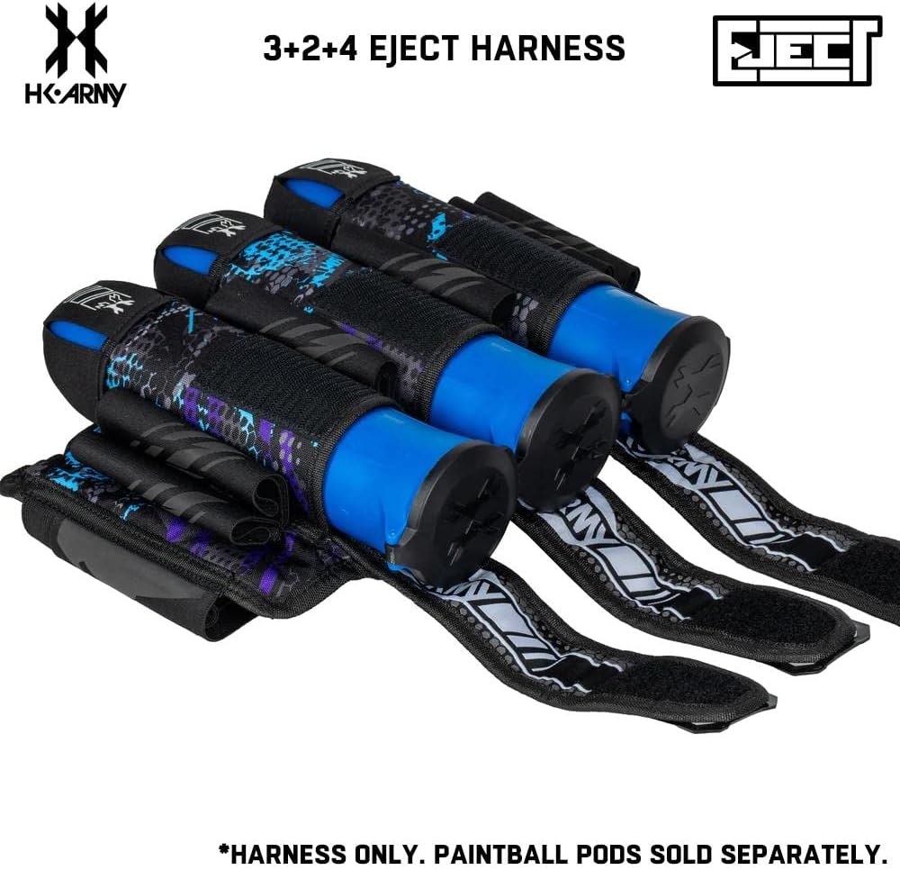 HK Army 3+2 Eject Paintball Harness Pod Pack - Poison