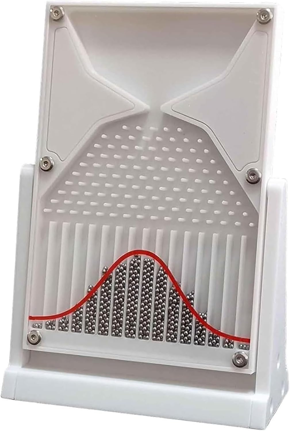 MObyat 12 * 18cm/4.7×7.1 Inch Galton Board Experiment Model, Normal Distribution Mathematical Model, Probability Teaching Demonstration, For Probability, And Random Distribution white