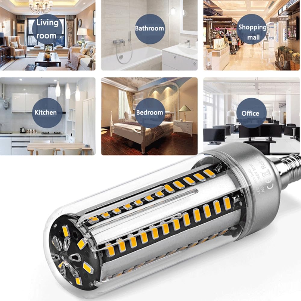 Paquete de 2 Bombillas Led E27 de 25 W, Luz Blanca Cálida, 3000 K, 3000 Lm, Bombilla Incandescente de Repuesto de 250 W, Bombilla Led E27, Bombilla de Bajo Consumo para Iluminación de Jardín