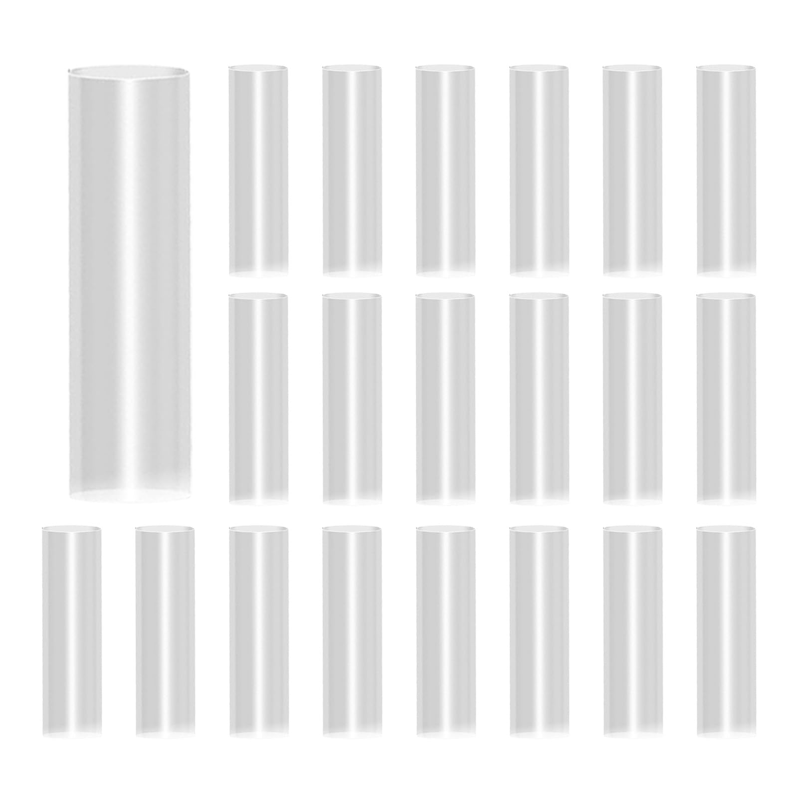 20pcs 40x6mm Transparent Shrink Shoelaces Lace Repair Kit for Sneakers Drawstring Clothes Rope