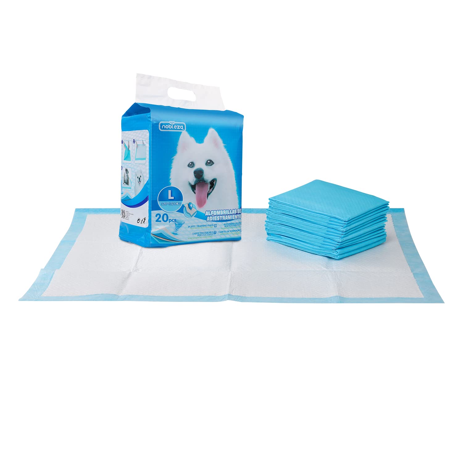 Nobleza - Ultra saugfähige Hunde Trainingsunterlagen Welpenunterlage Welpen Toilettenmatte, 90 * 60cm, Packung mit 20 Stück