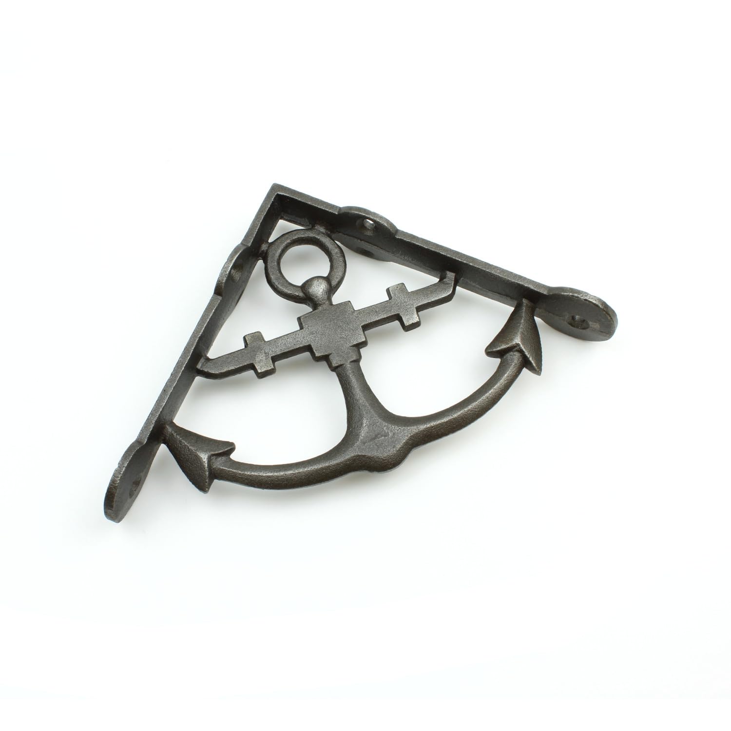 Oakcrafts Pair Of Cast Iron Anchor Shelf Brackets - 125Mm X 125Mm