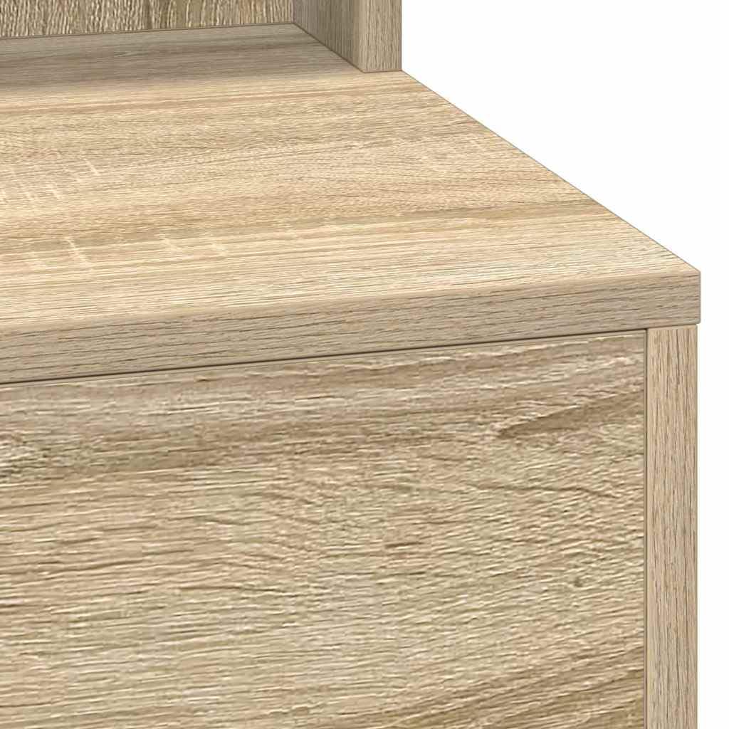 vidaXL Schminktisch Sonoma-Eiche 75,5 x 41 x 135 cm Holzwerkstoff | Dieser stylische Waschtisch bringt frischen Wind in dein Schlafzimmer, Jede Menge Fächer für all deine Beauty-Produkte,
